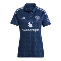 Camiseta Manchester United Alejandro Garnacho #17 Visitante Equipación para mujer 2024-25 manga corta